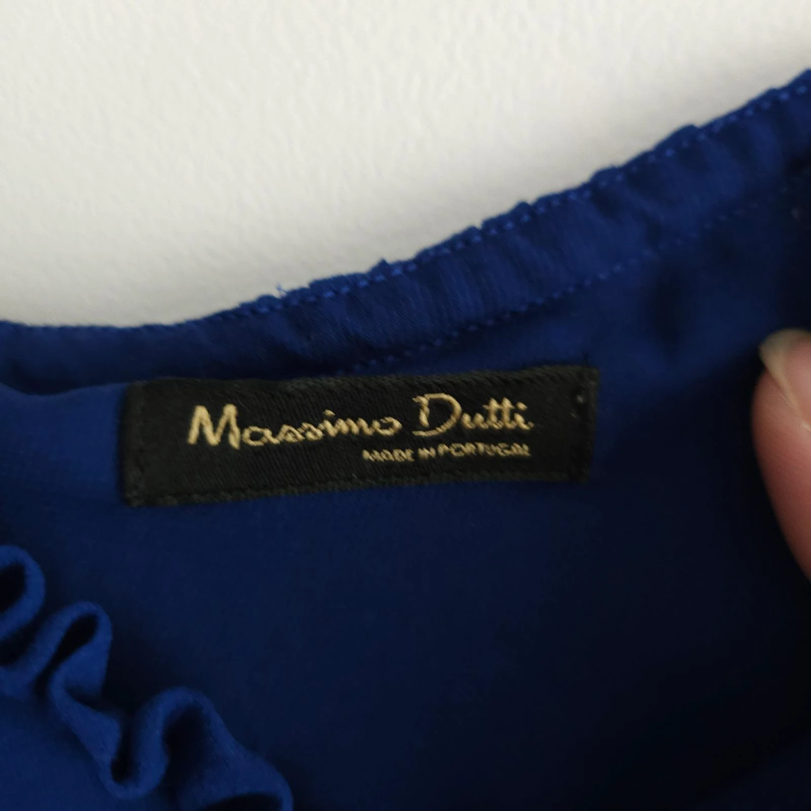 Massimo Dutti robe azul franzido elétrico real – photo 5